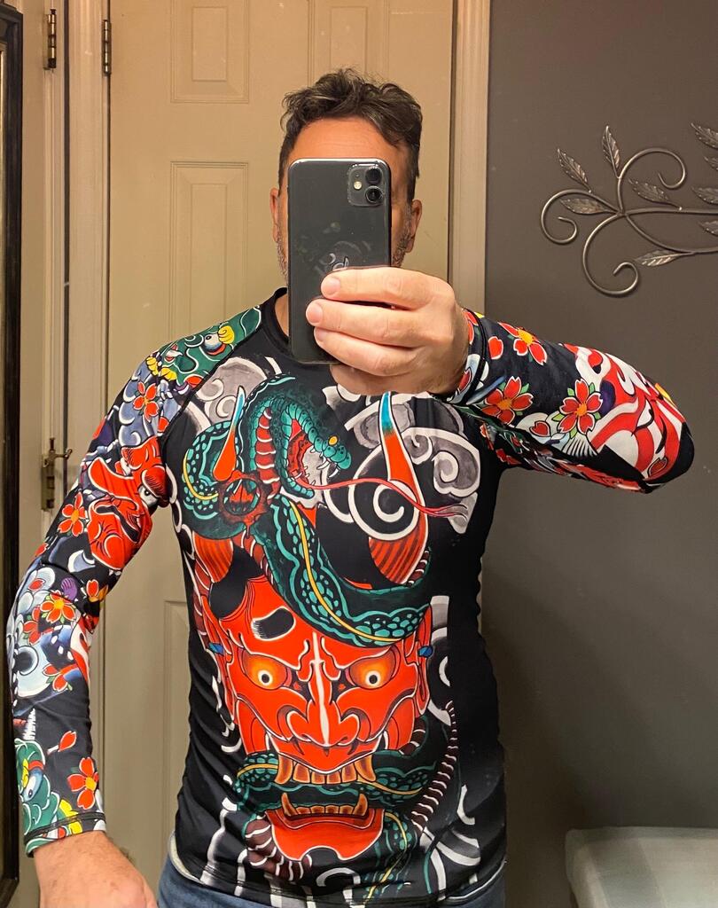 Japanese Viper Oni Men's Long Sleeve Rash Guard