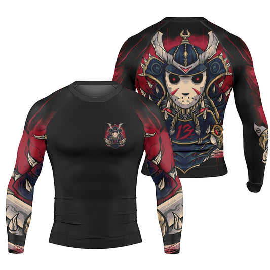 Jason Voorhees Samurai Men's Long Sleeve Rash Guard