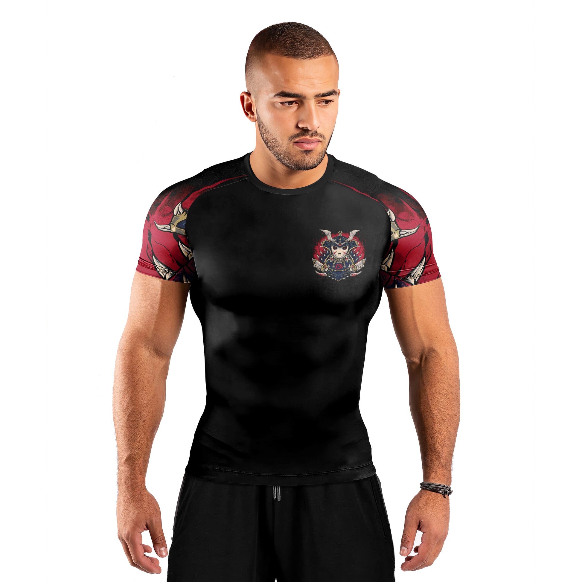 Jason Voorhees Samurai Men's Long Sleeve Rash Guard