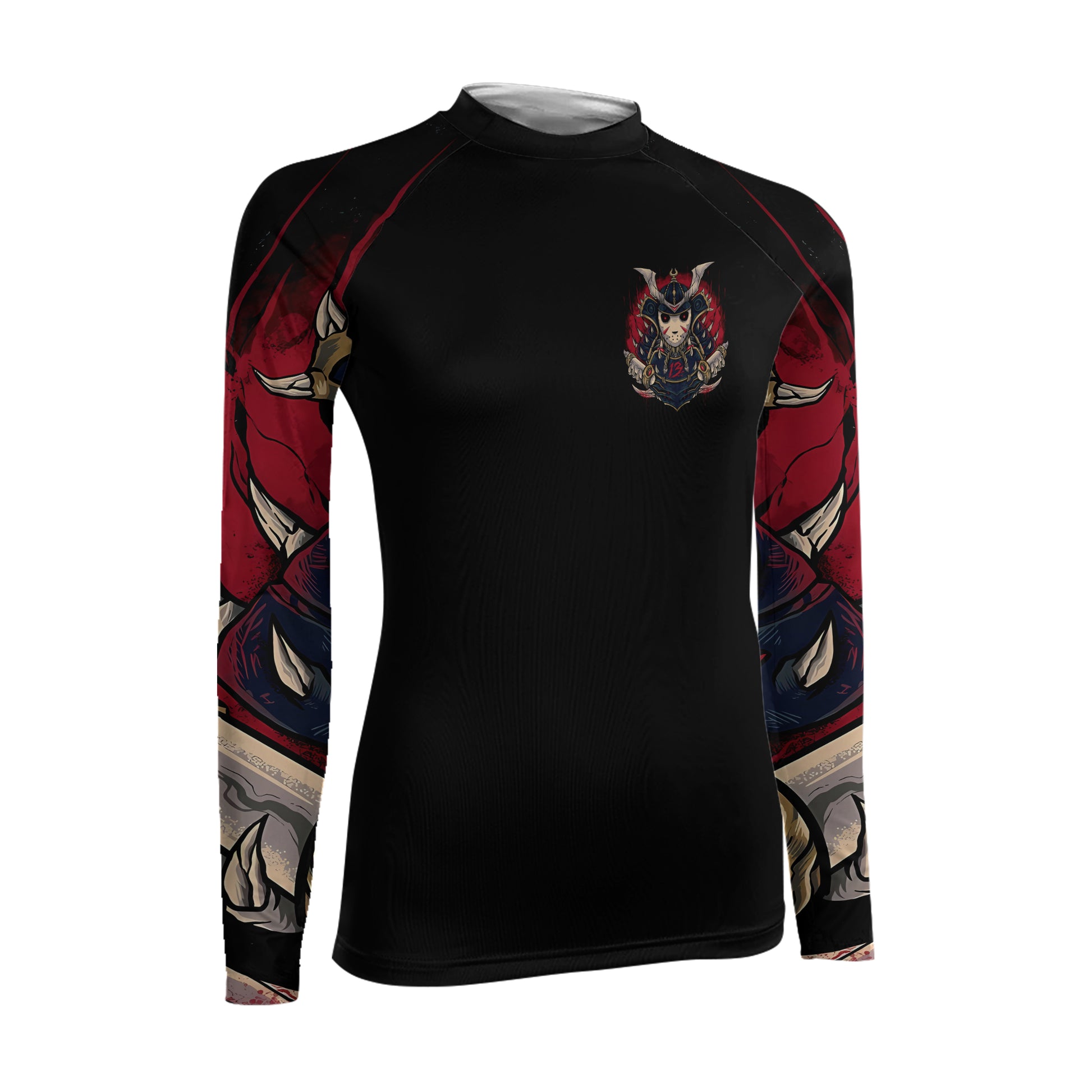Jason Voorhees Samurai Women's Long Sleeve Rash Guard