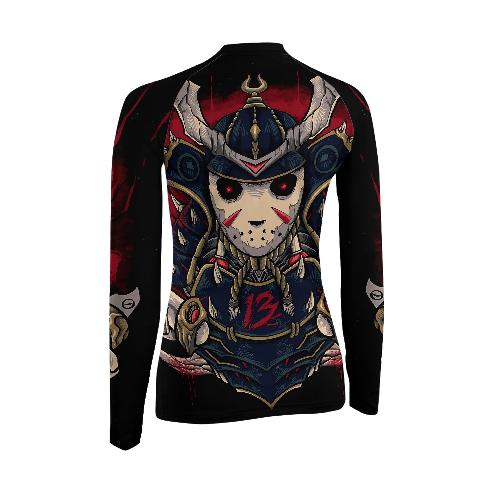 Jason Voorhees Samurai Women's Long Sleeve Rash Guard