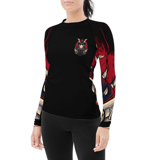 Jason Voorhees Samurai Women's Long Sleeve Rash Guard