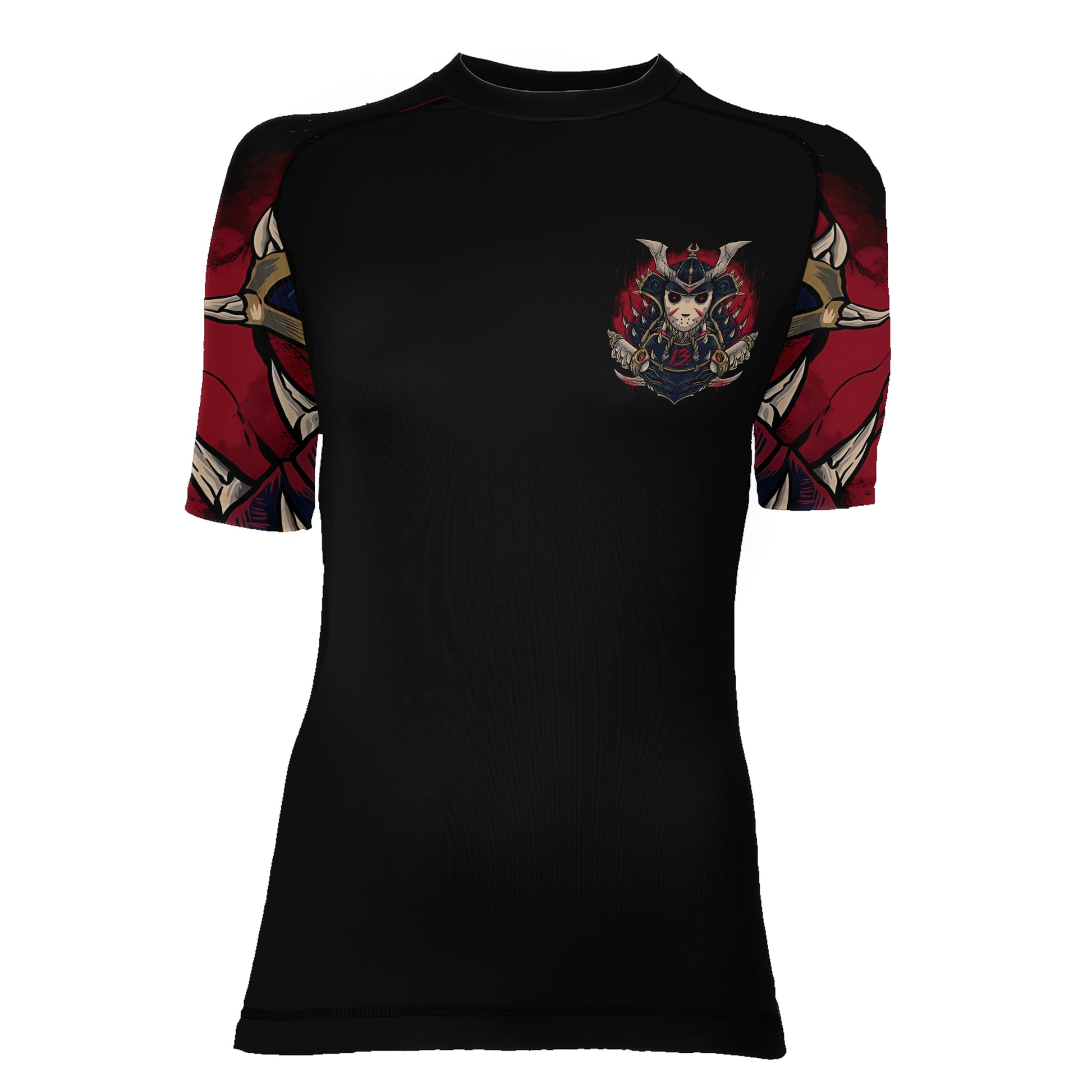Jason Voorhees Samurai Women's Short Sleeve Rash Guard
