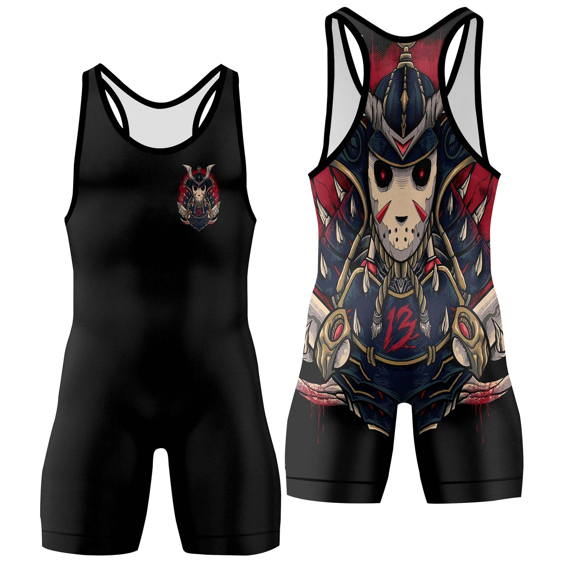 Jason Voorhees Samurai Wrestling Singlets