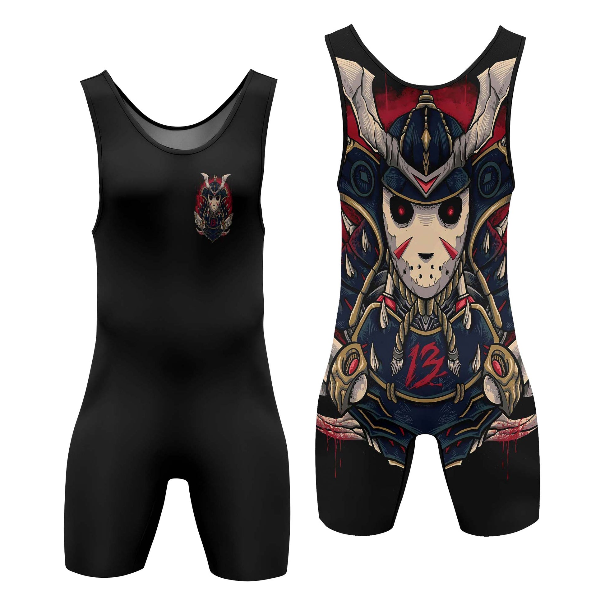 Jason Voorhees Samurai Wrestling Singlets