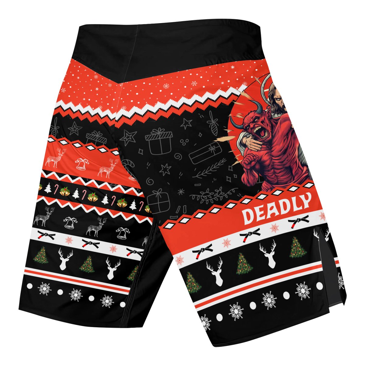 Jesus Deadly Hug Fight Shorts - BattleFitGear