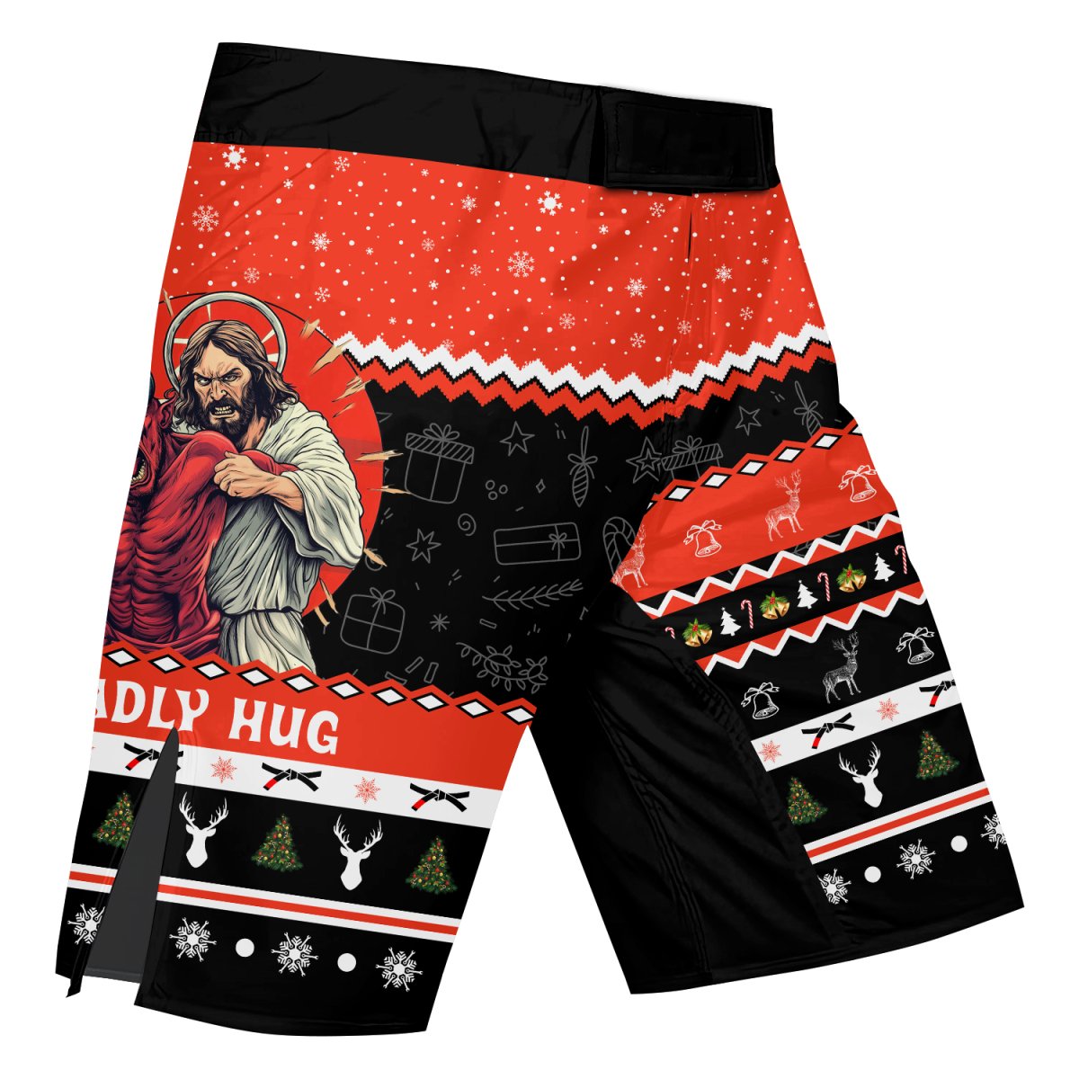 Jesus Deadly Hug Fight Shorts - BattleFitGear