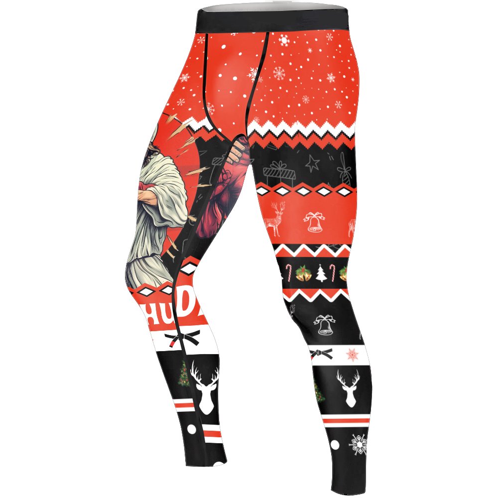 Jesus Deadly Hug Men's Compression Leggings - BattleFitGear