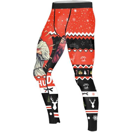 Jesus Deadly Hug Men's Compression Leggings - BattleFitGear