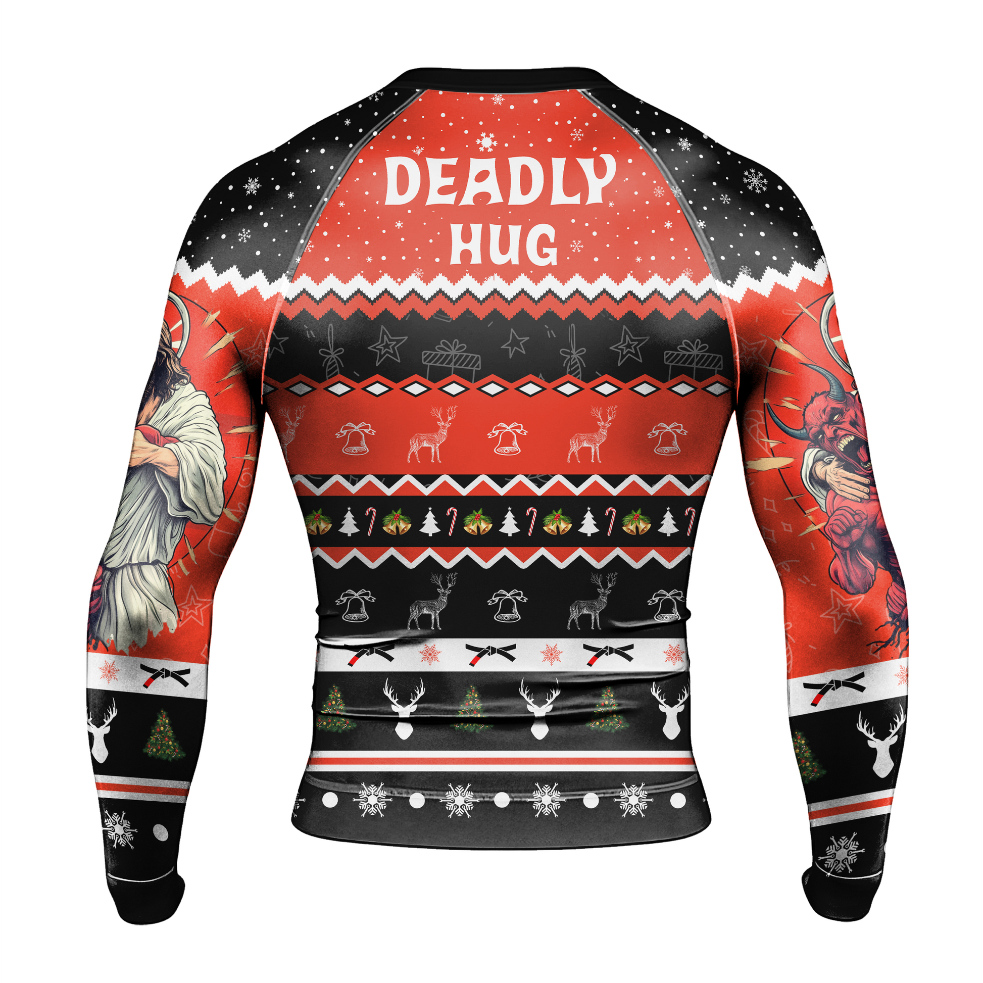 Jesus Deadly Hug Men's Long Sleeve Rash Guard