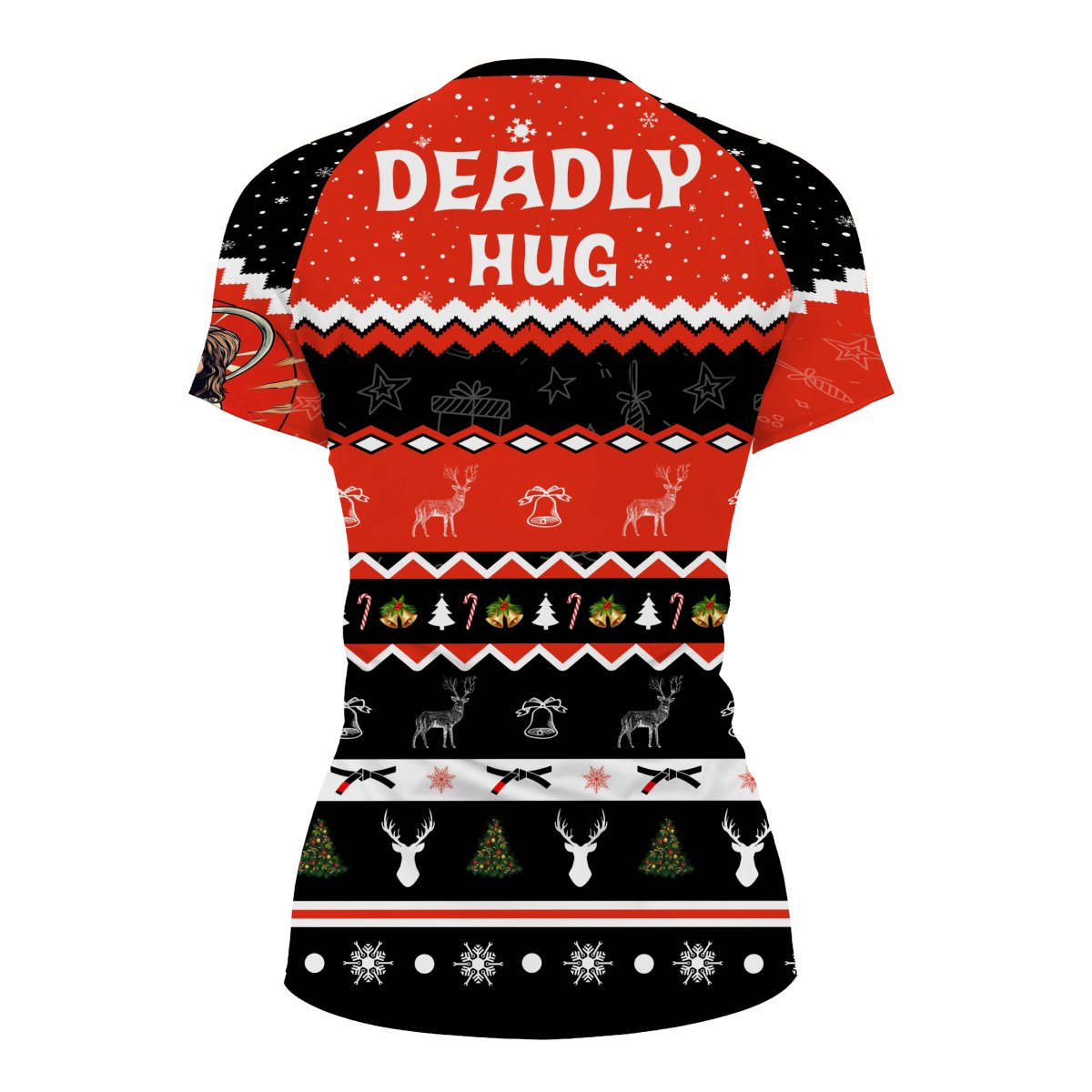 Jesus Deadly Hug Women's Short Sleeve Rash Guard - BattleFitGear