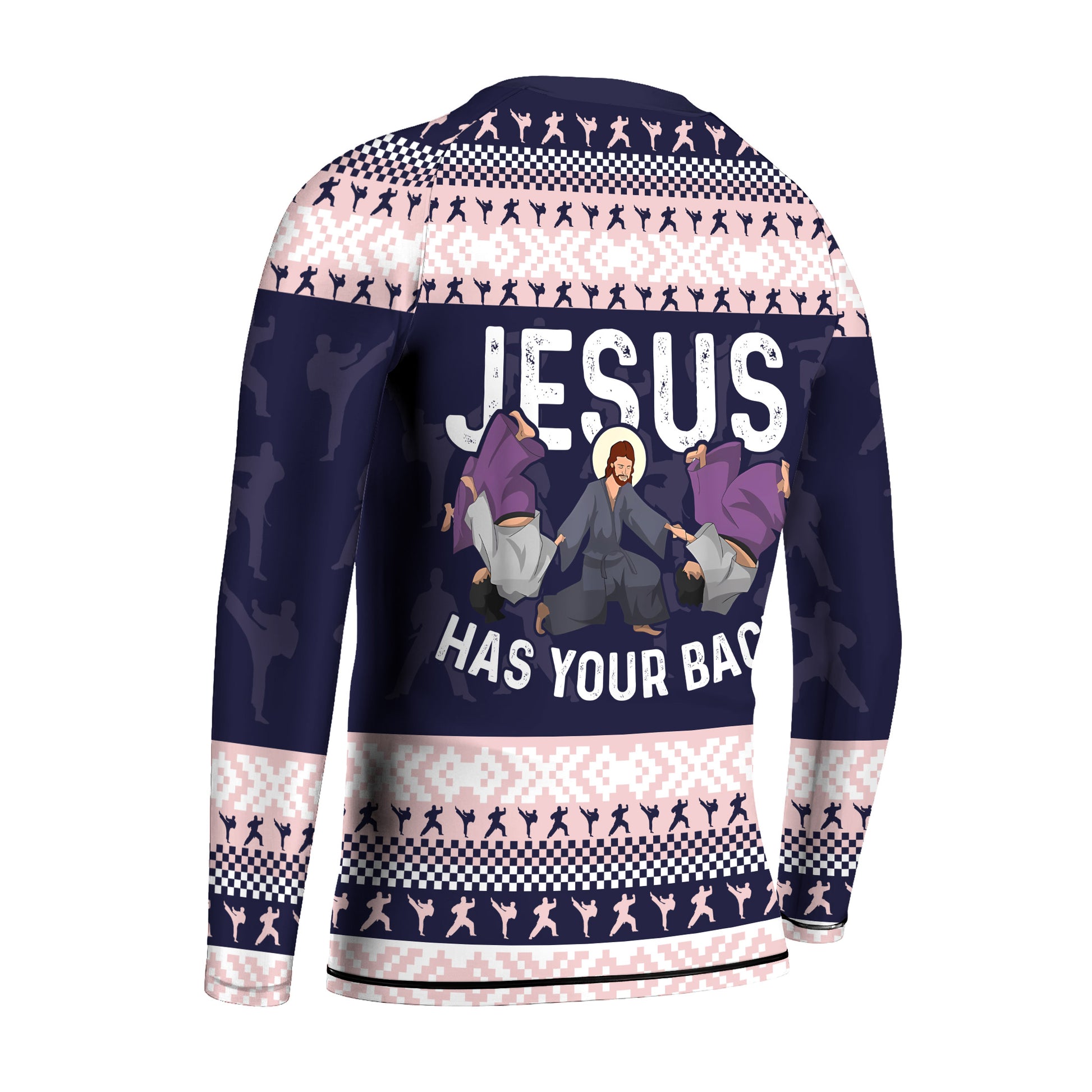 Jesus Has Your Back Kids Rash Guard