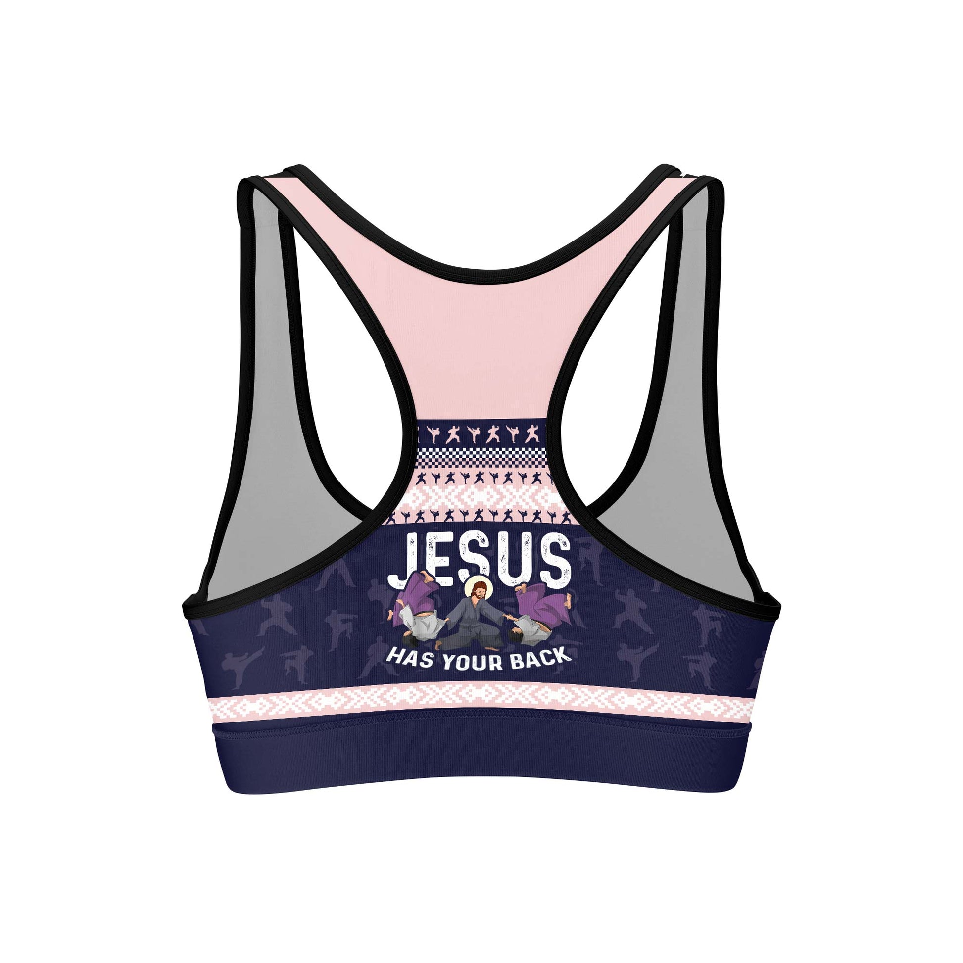 Jesus Has Your Back Women's Padded Sports Bra