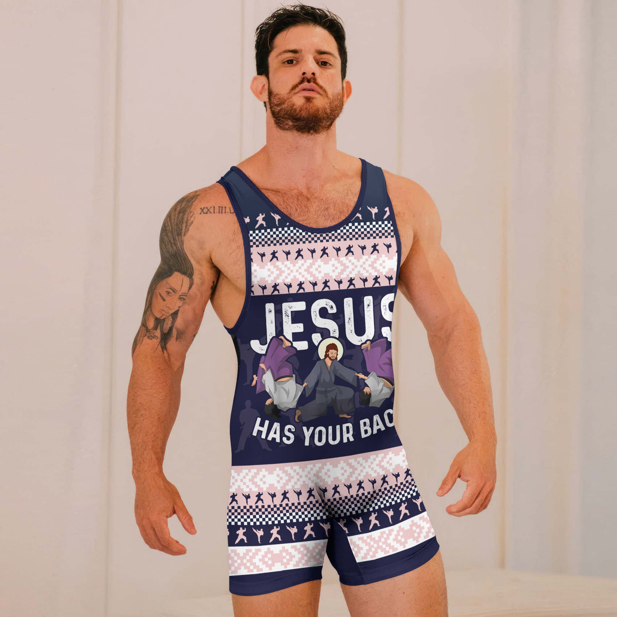 Jesus Has Your Back Wrestling Singlets