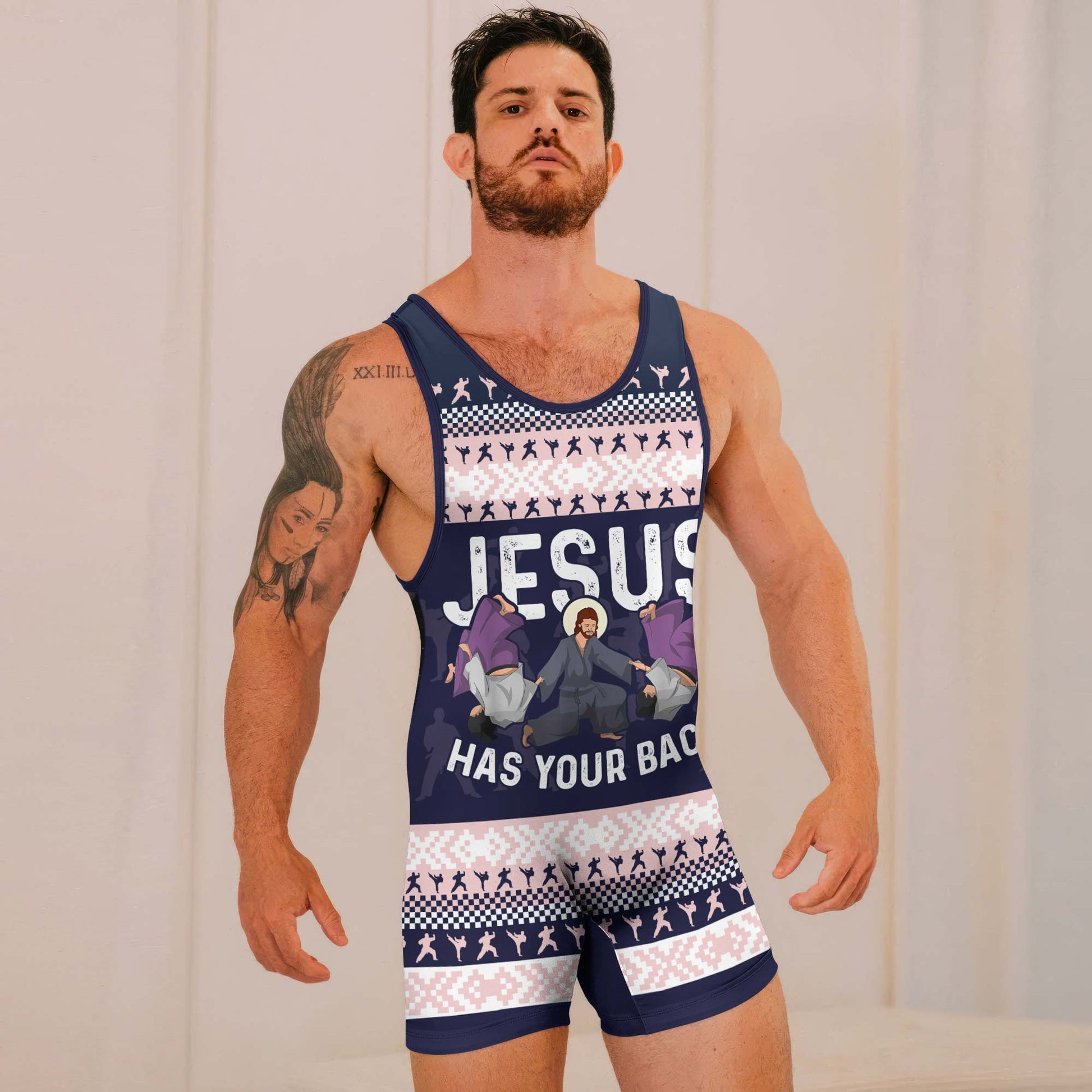 Jesus Has Your Back Wrestling Singlets