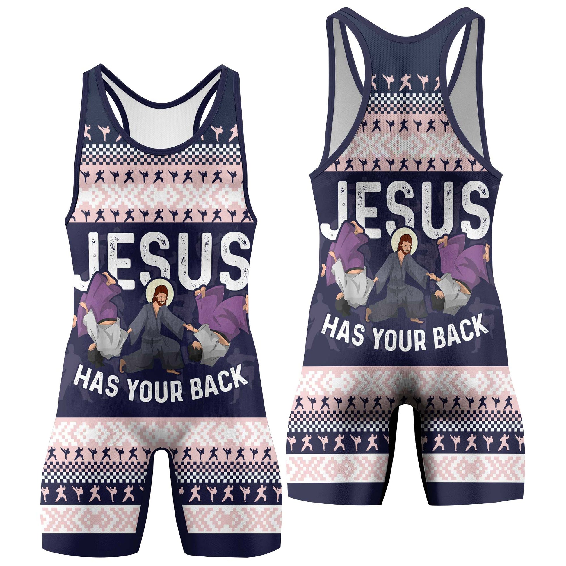 Jesus Has Your Back Wrestling Singlets