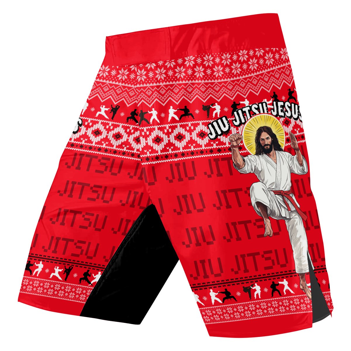 Jesus Jiu Jitsu Fight Shorts - BattleFitGear