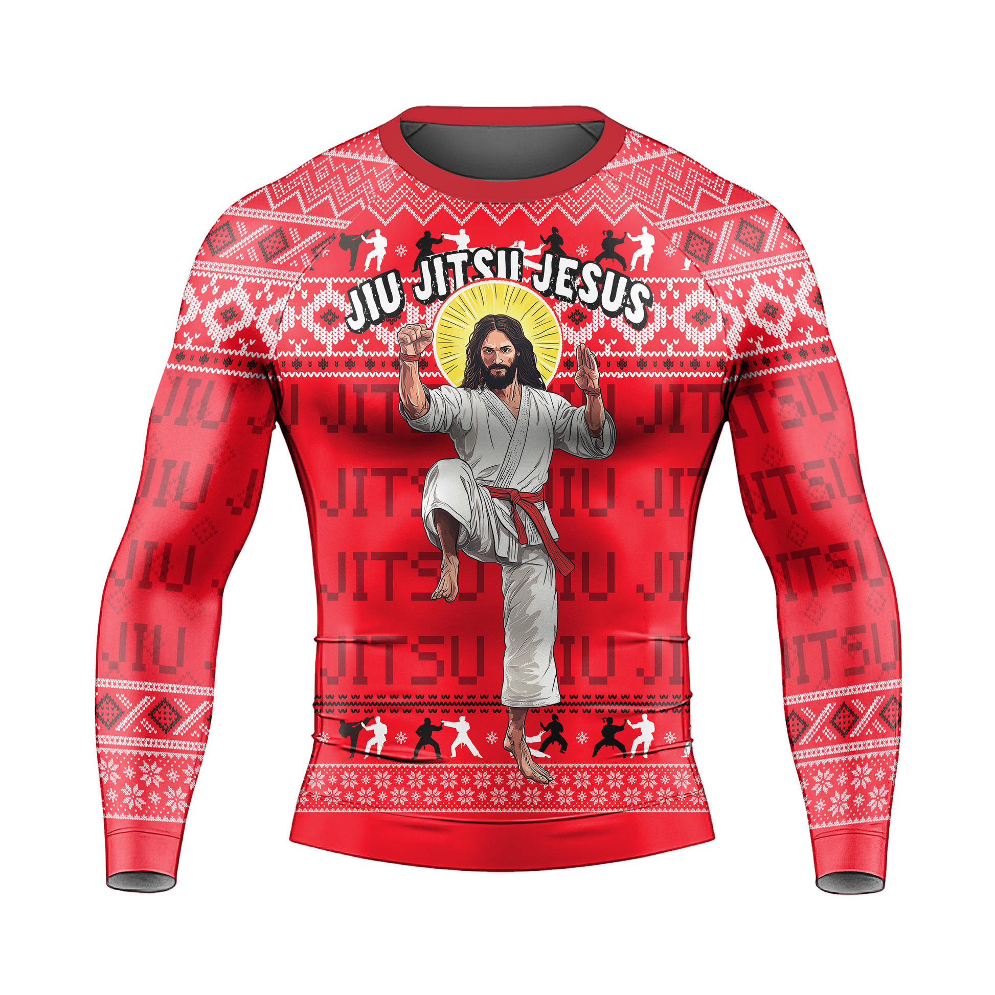 Jesus Jiu Jitsu Men's Long Sleeve Rash Guard