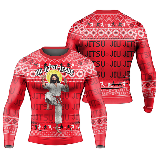 Jesus Jiu Jitsu Men's Long Sleeve Rash Guard