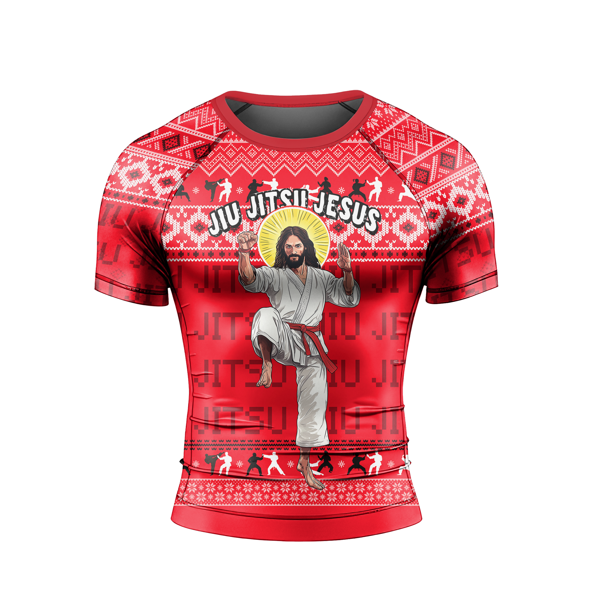 Jesus Jiu Jitsu Men's Short Sleeve Rash Guard