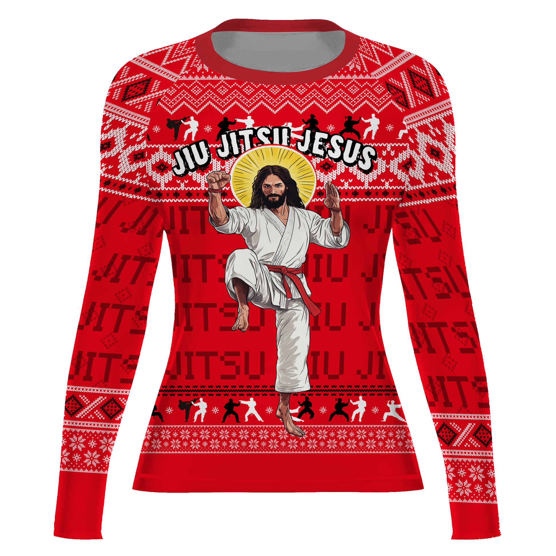 Jesus Jiu Jitsu Women's Long Sleeve Rash Guard