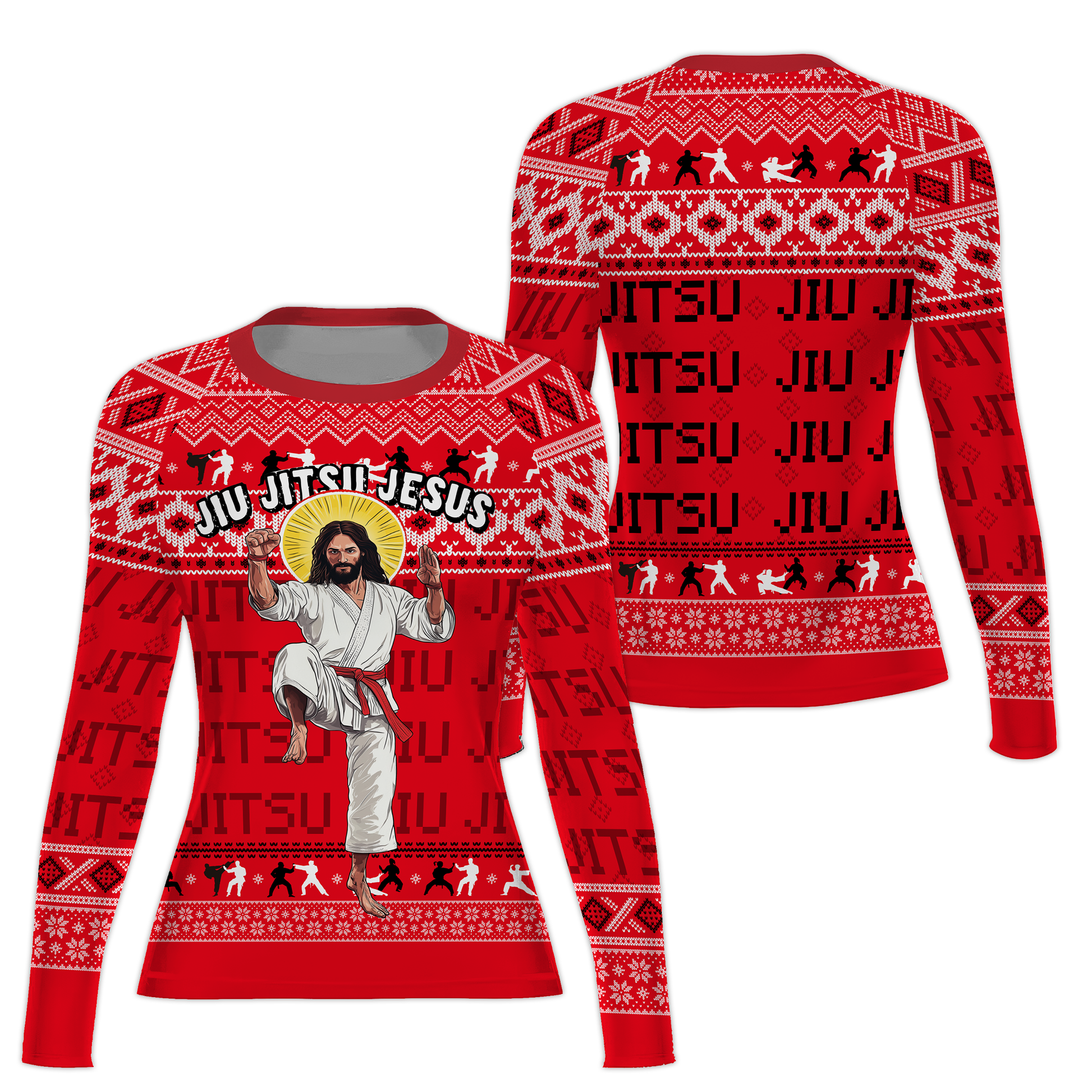 Jesus Jiu Jitsu Women's Long Sleeve Rash Guard