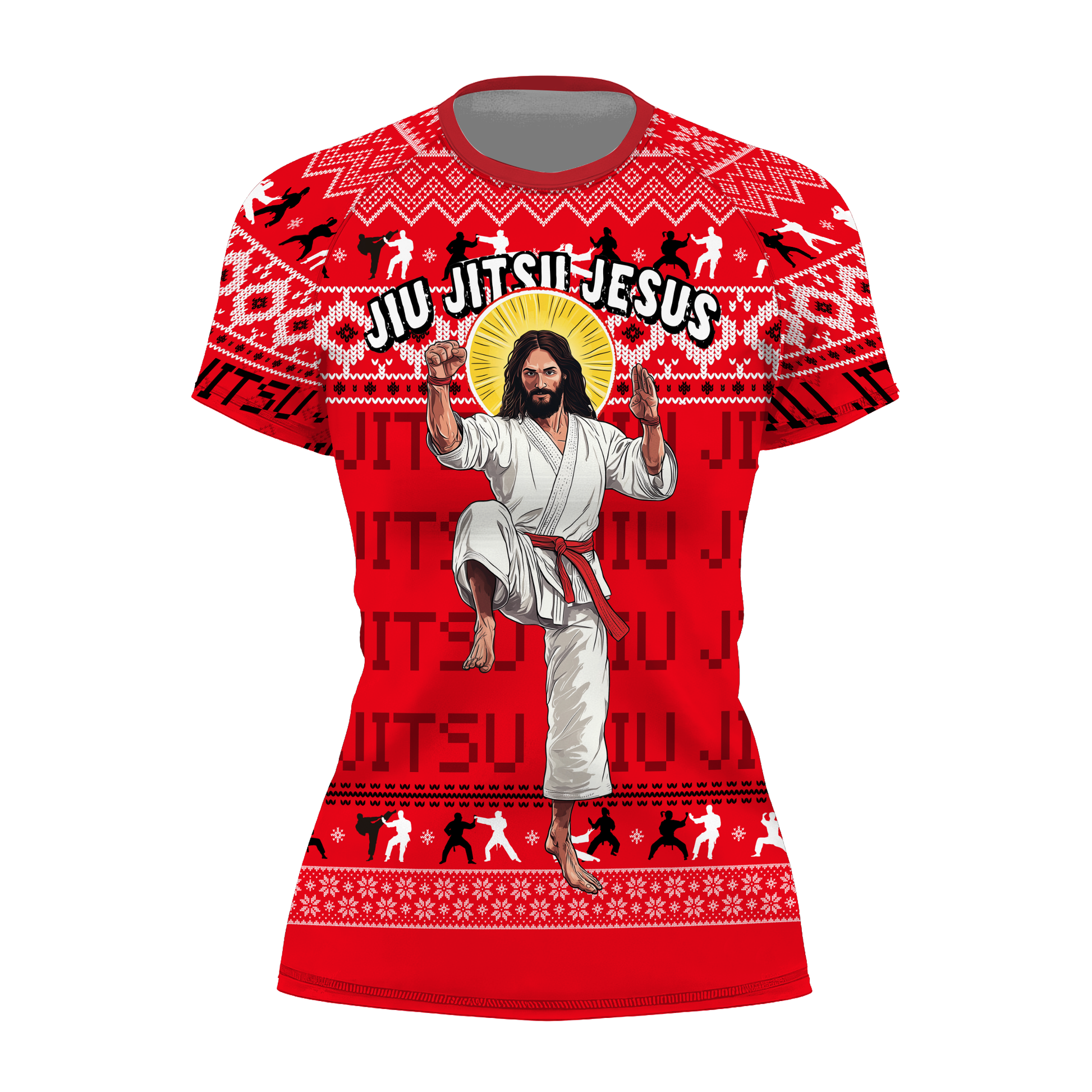 Jesus Jiu Jitsu Women's Short Sleeve Rash Guard