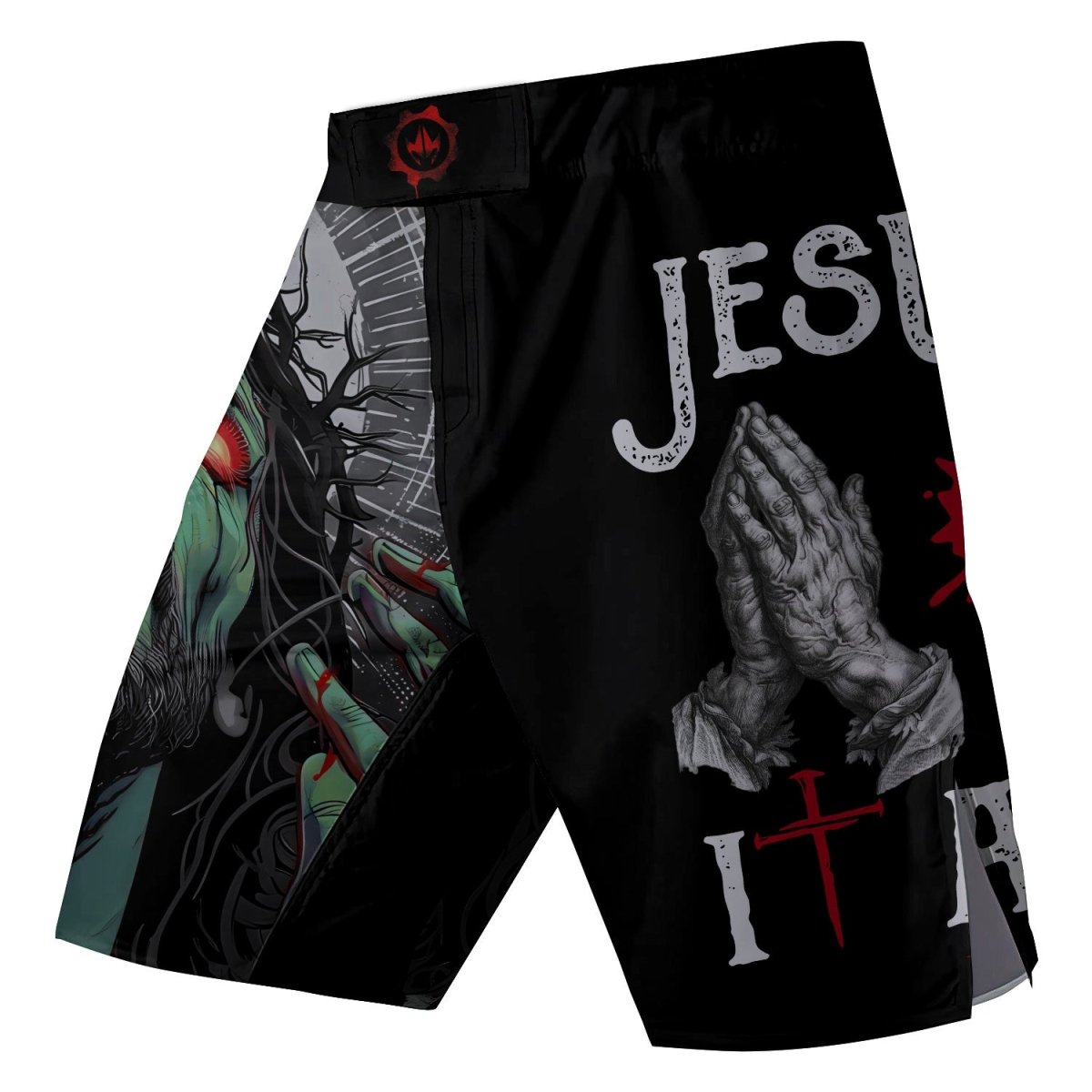 Jesus Paid All Fight Shorts - BattleFitGear