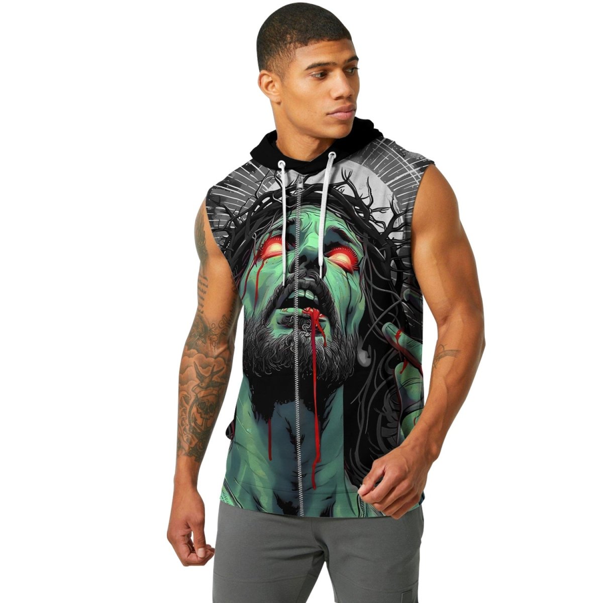 Jesus Paid All Sleeveless Pullover & Zip Hoodie - BattleFitGear