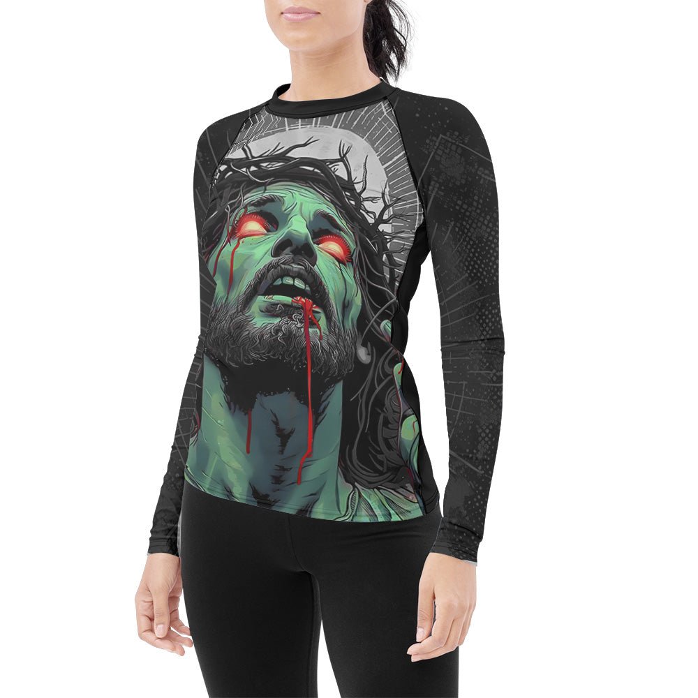 Jesus Paid All Women's Long Sleeve Rash Guard - BattleFitGear