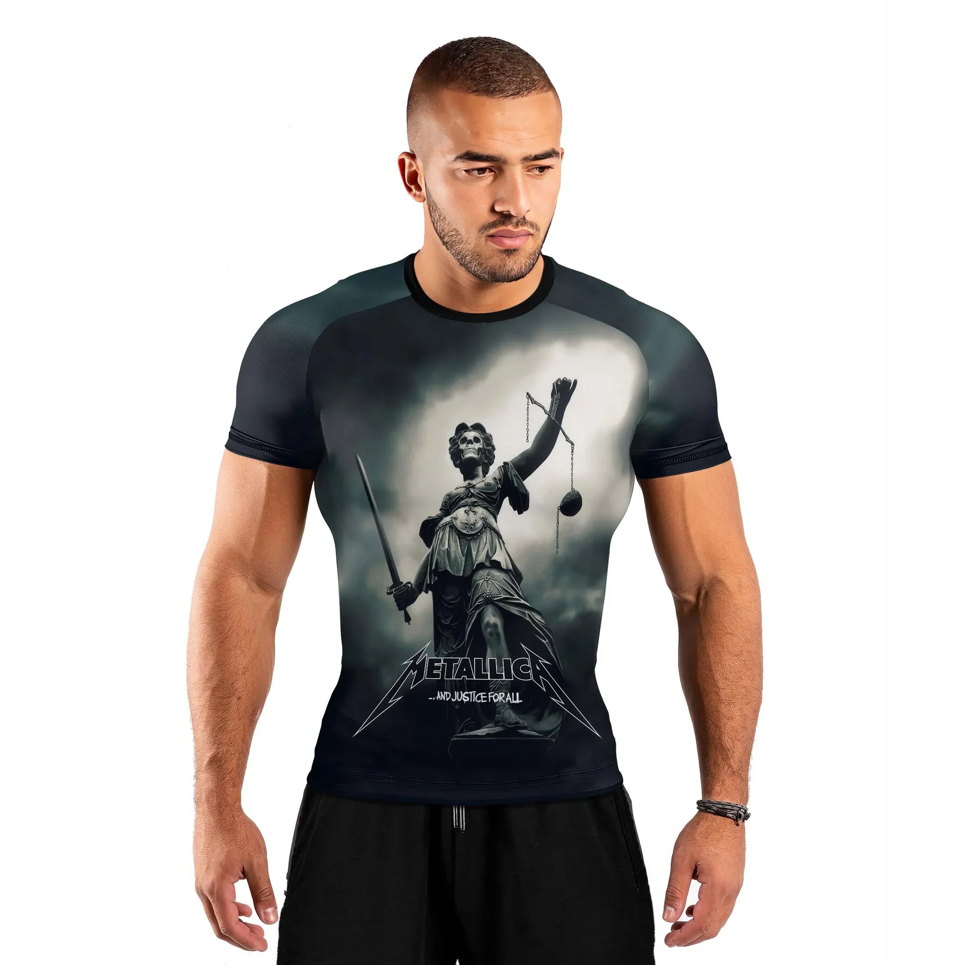 Justice for All Men's Short Sleeve Rash Guard