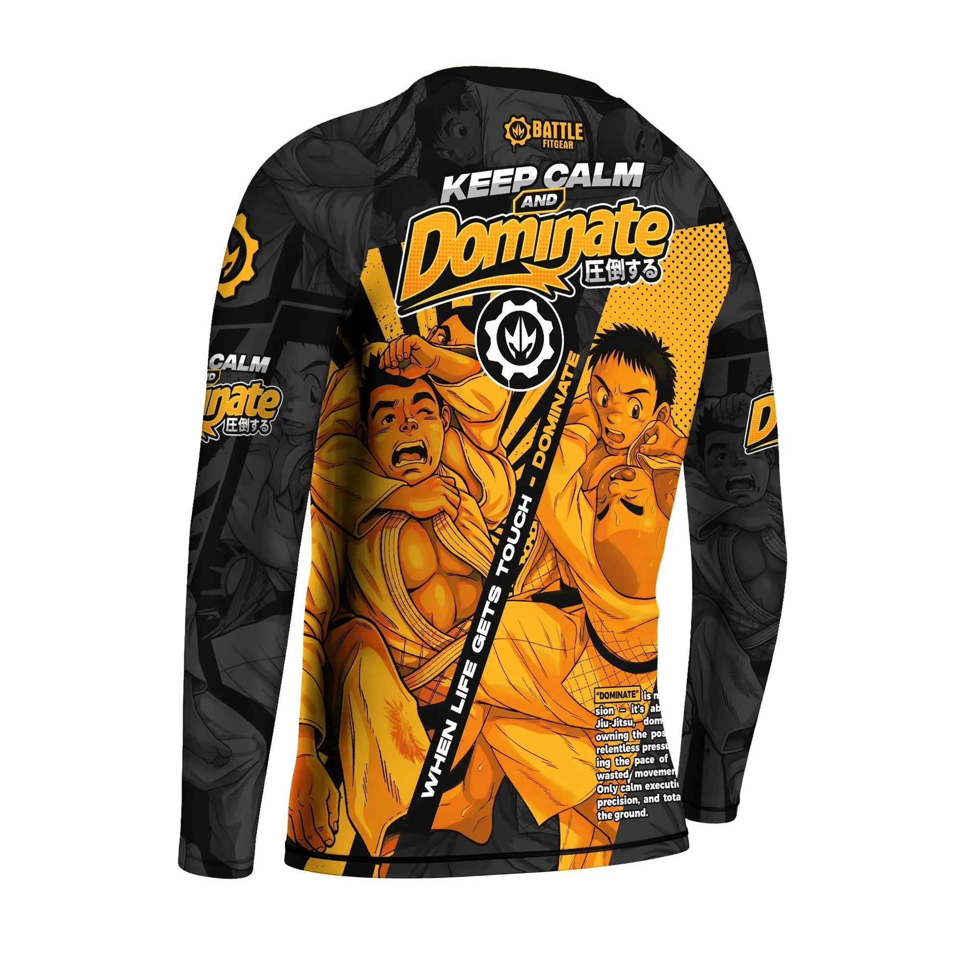 Keep Calm Dominate Kids Rash Guard