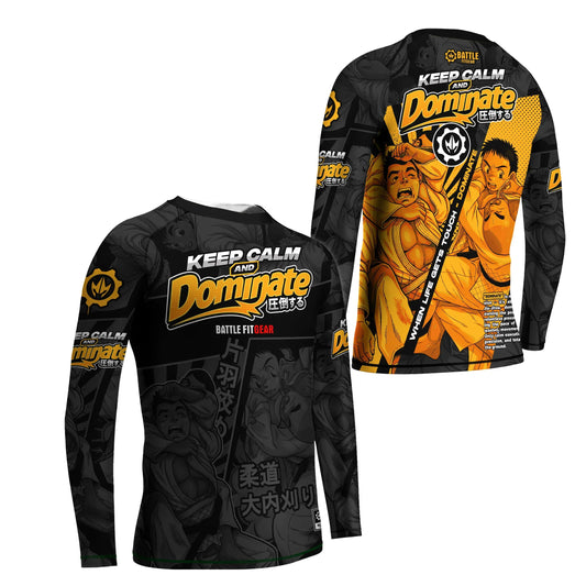 Keep Calm Dominate Kids Rash Guard