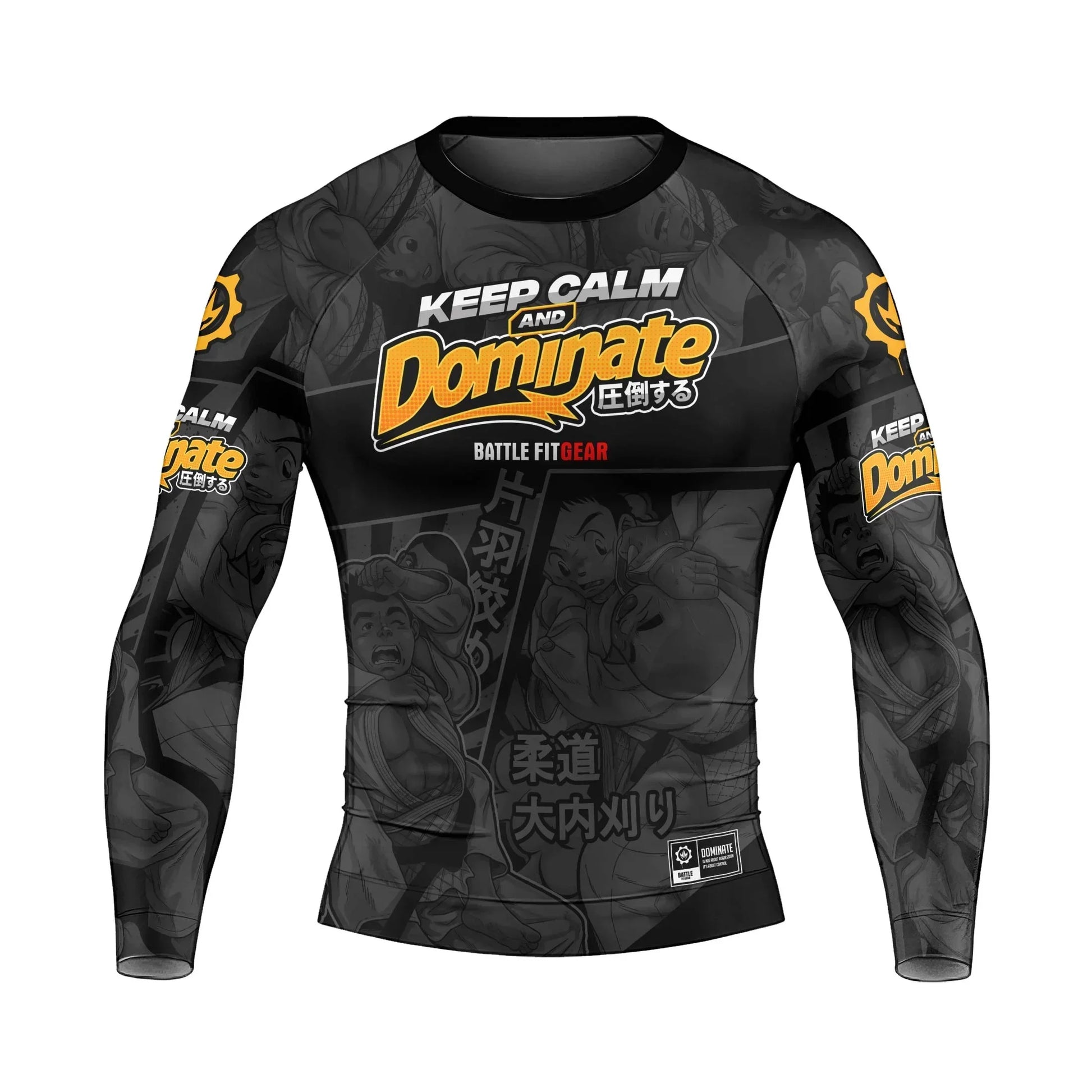Keep Calm Dominate Men's Long Sleeve Rash Guard