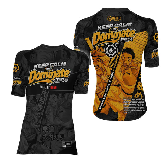 Keep Calm Dominate Women's Long Sleeve Rash Guard