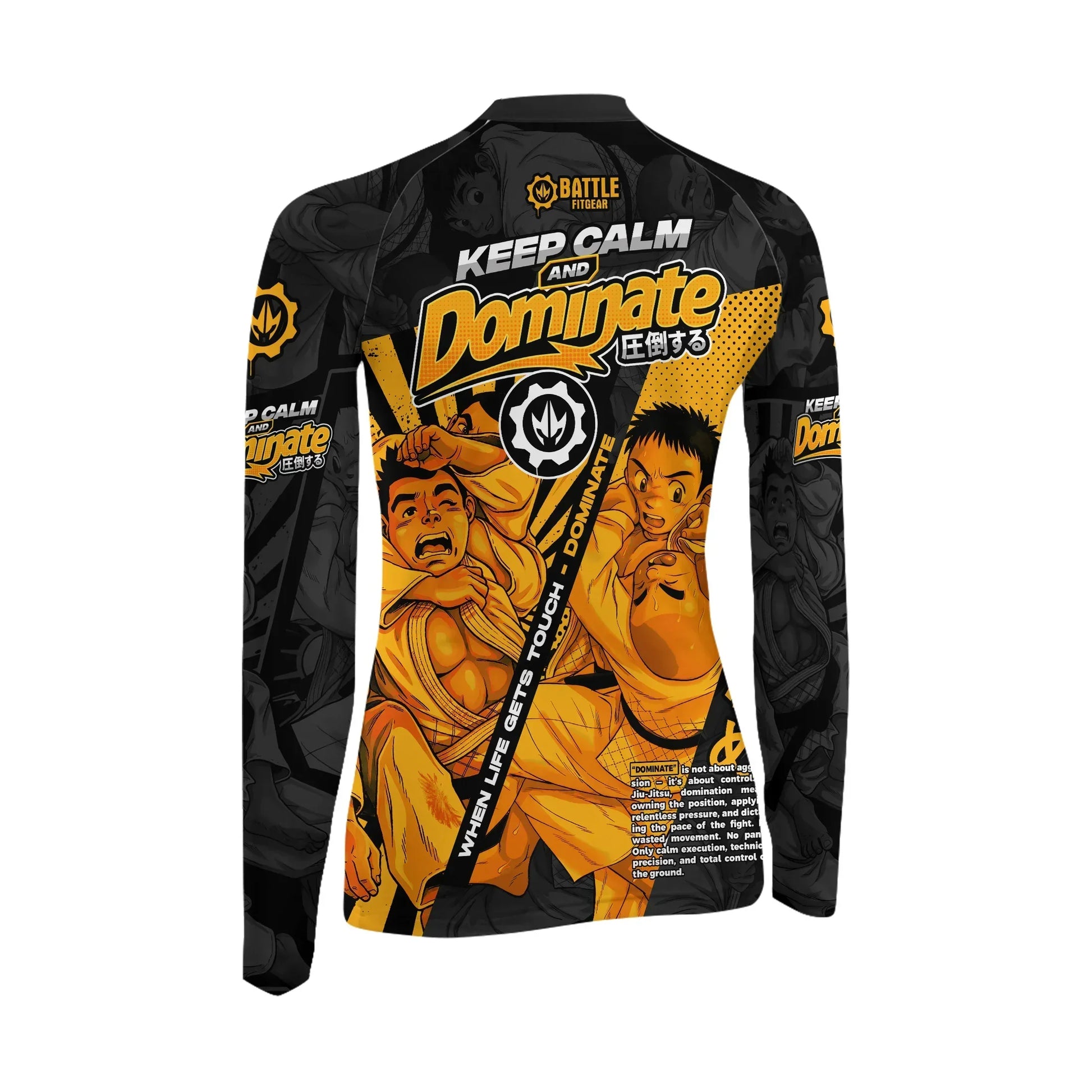 Keep Calm Dominate Women's Long Sleeve Rash Guard