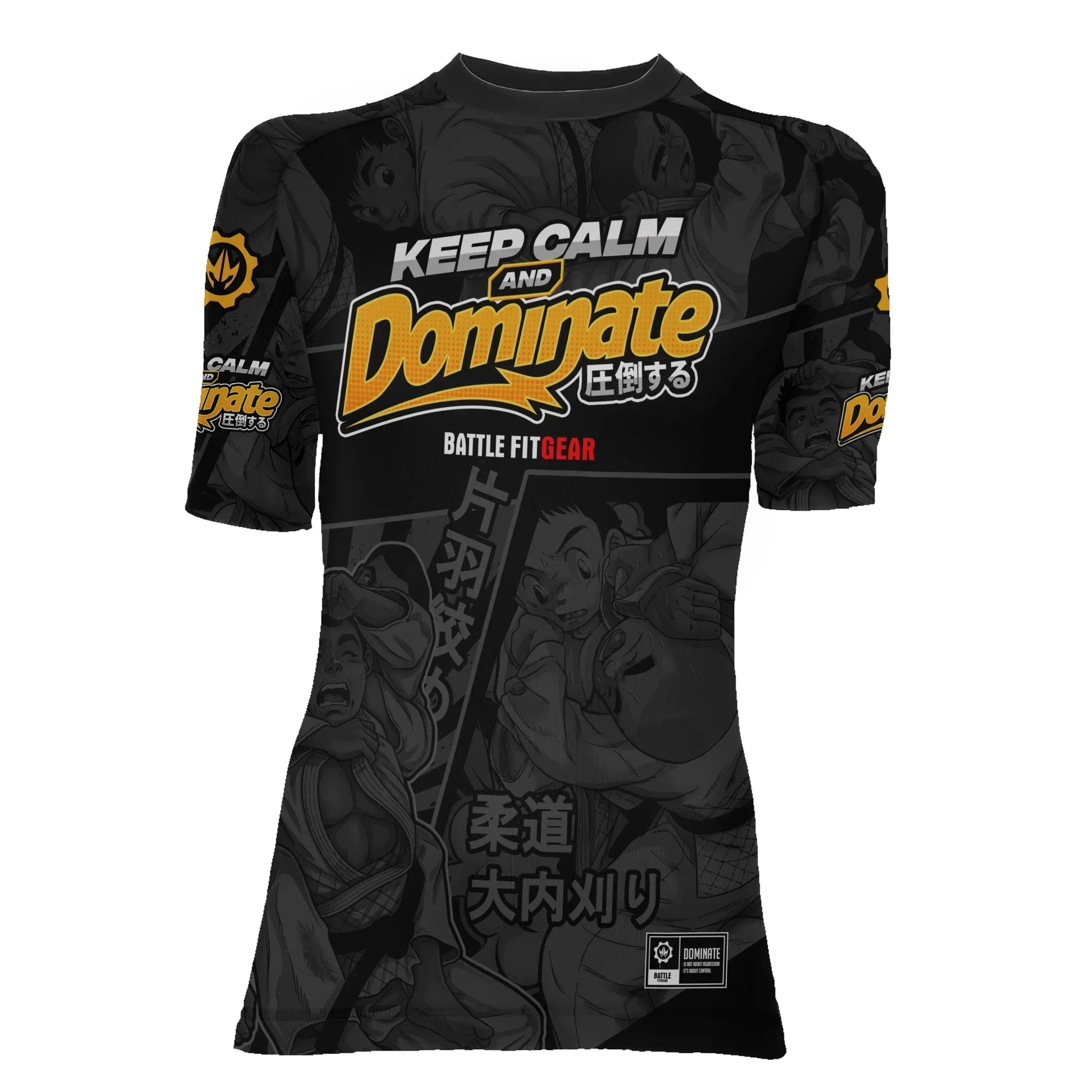 Keep Calm Dominate Women's Short Sleeve Rash Guard