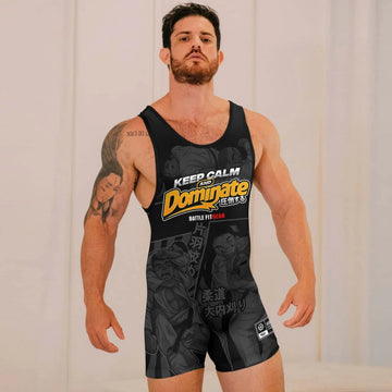 Keep Calm Dominate Wrestling Singlets