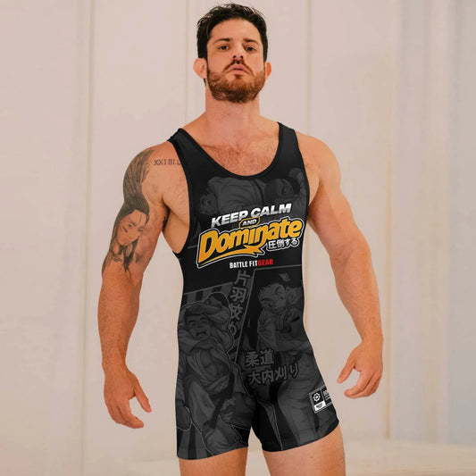 Keep Calm Dominate Wrestling Singlets