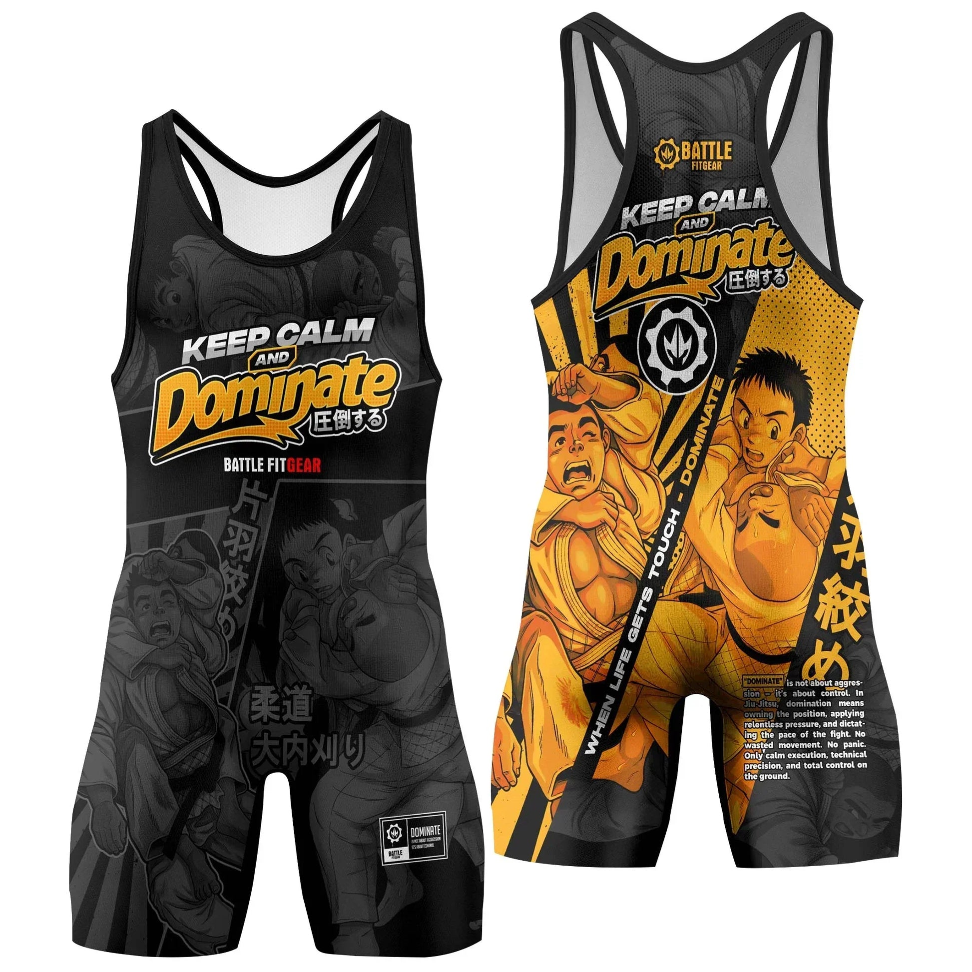 Keep Calm Dominate Wrestling Singlets