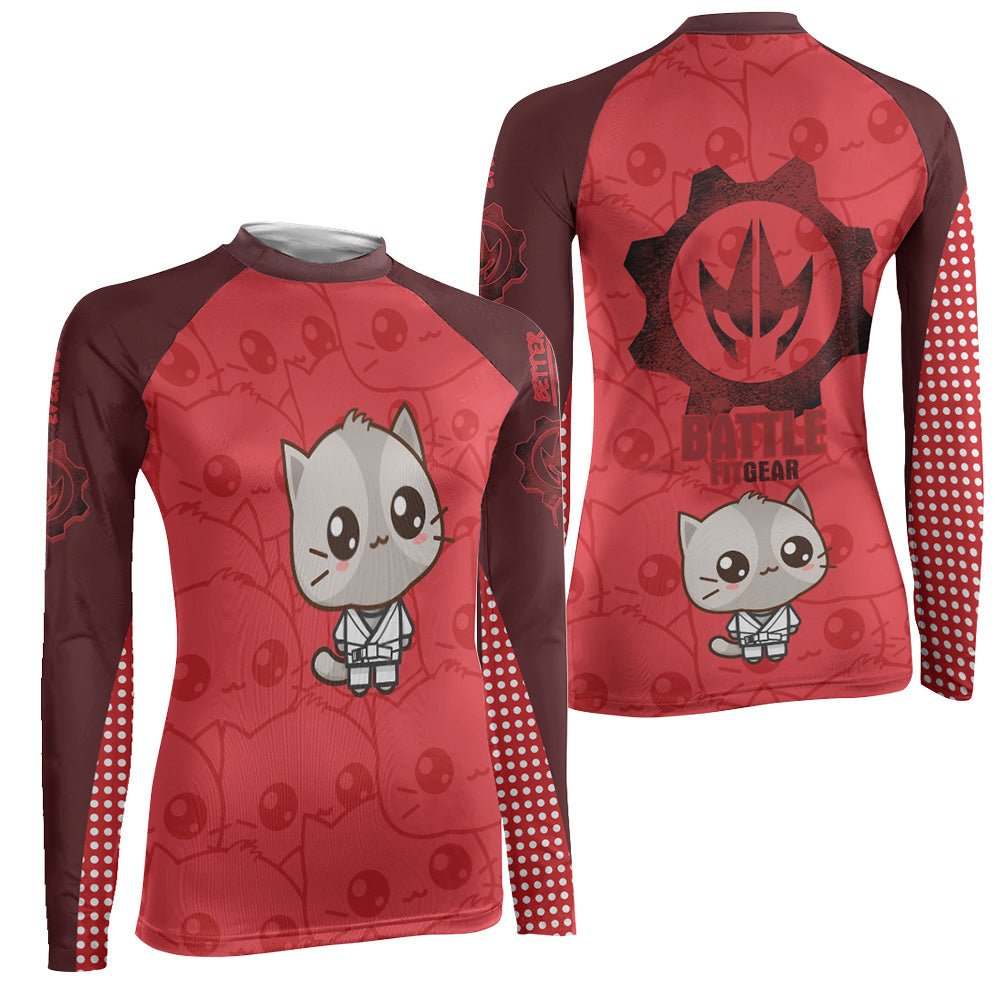 Kimeora Pink Women's Long Sleeve Rash Guard - BattleFitGear