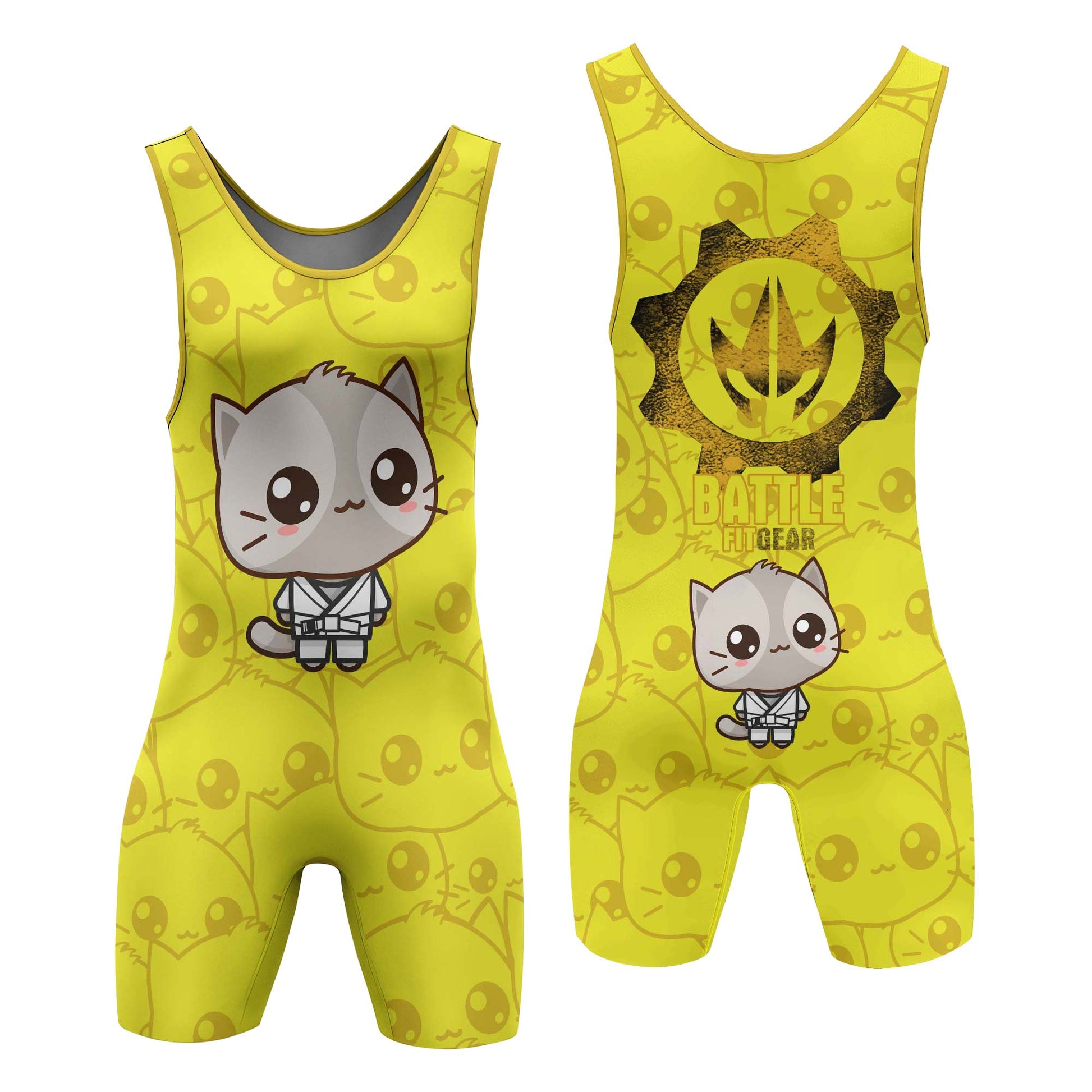 Kimeora Yellow Ranked Wrestling Singlets