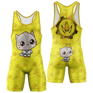 Kimeora Yellow Ranked Wrestling Singlets - BattleFitGear