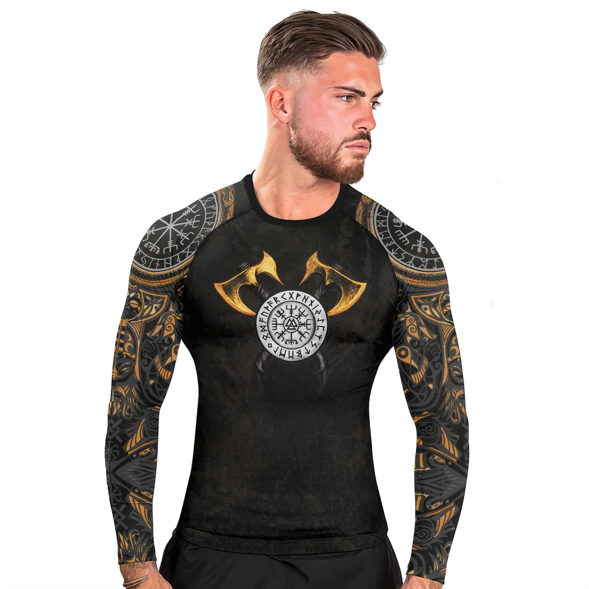 King Ragnar Lodbrok Men's Long Sleeve Rash Guard