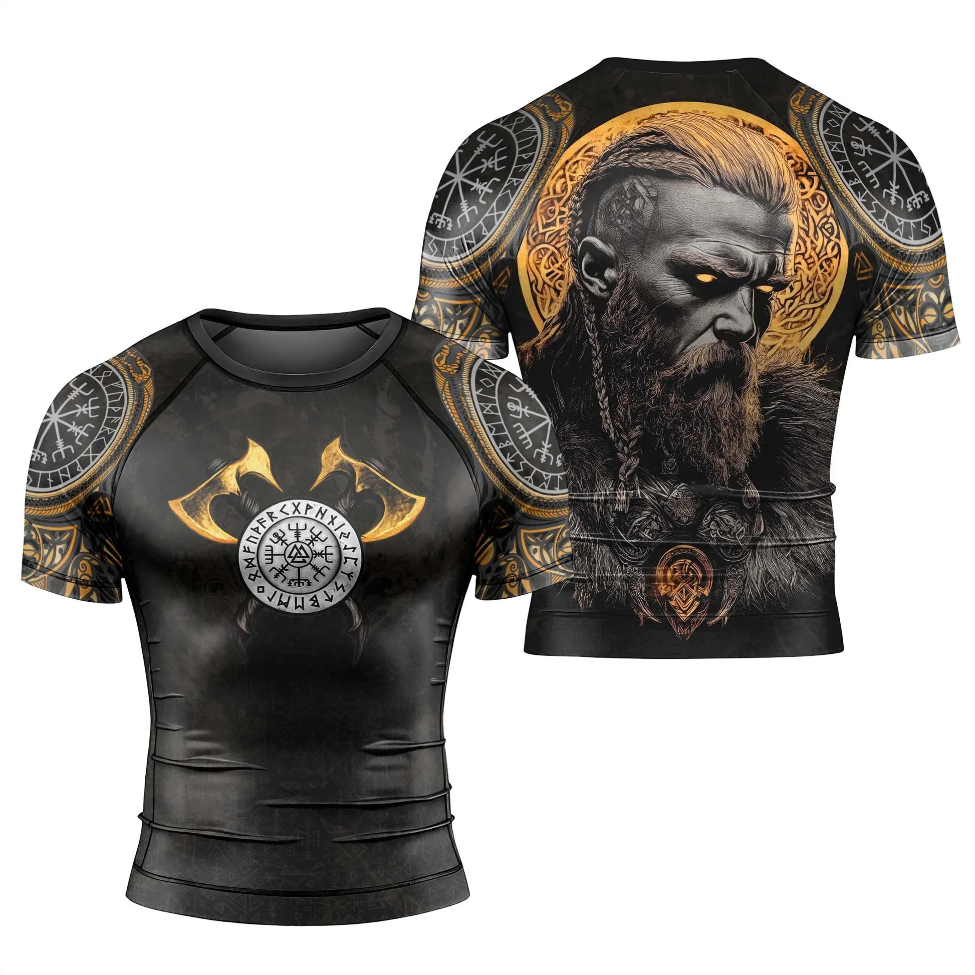 King Ragnar Lodbrok Men's Short Sleeve Rash Guard