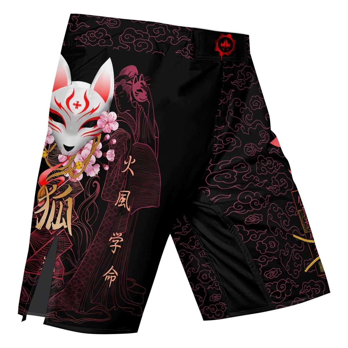 Kitsune Mask Fight Shorts - BattleFitGear