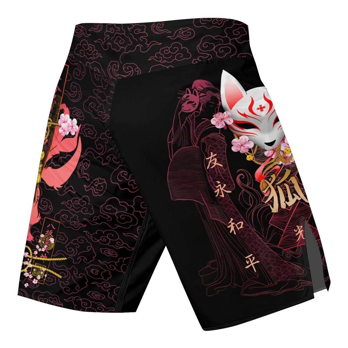 Kitsune Mask Fight Shorts - BattleFitGear