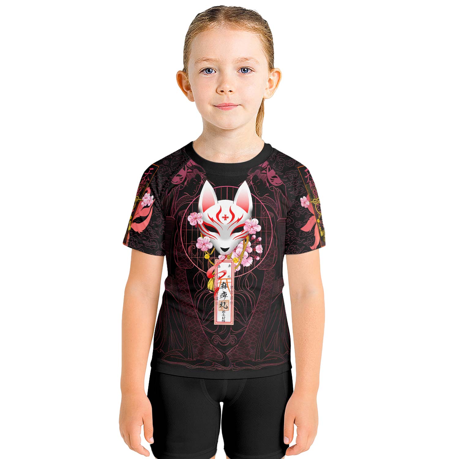 Kitsune Mask Kids Rash Guard - BattleFitGear
