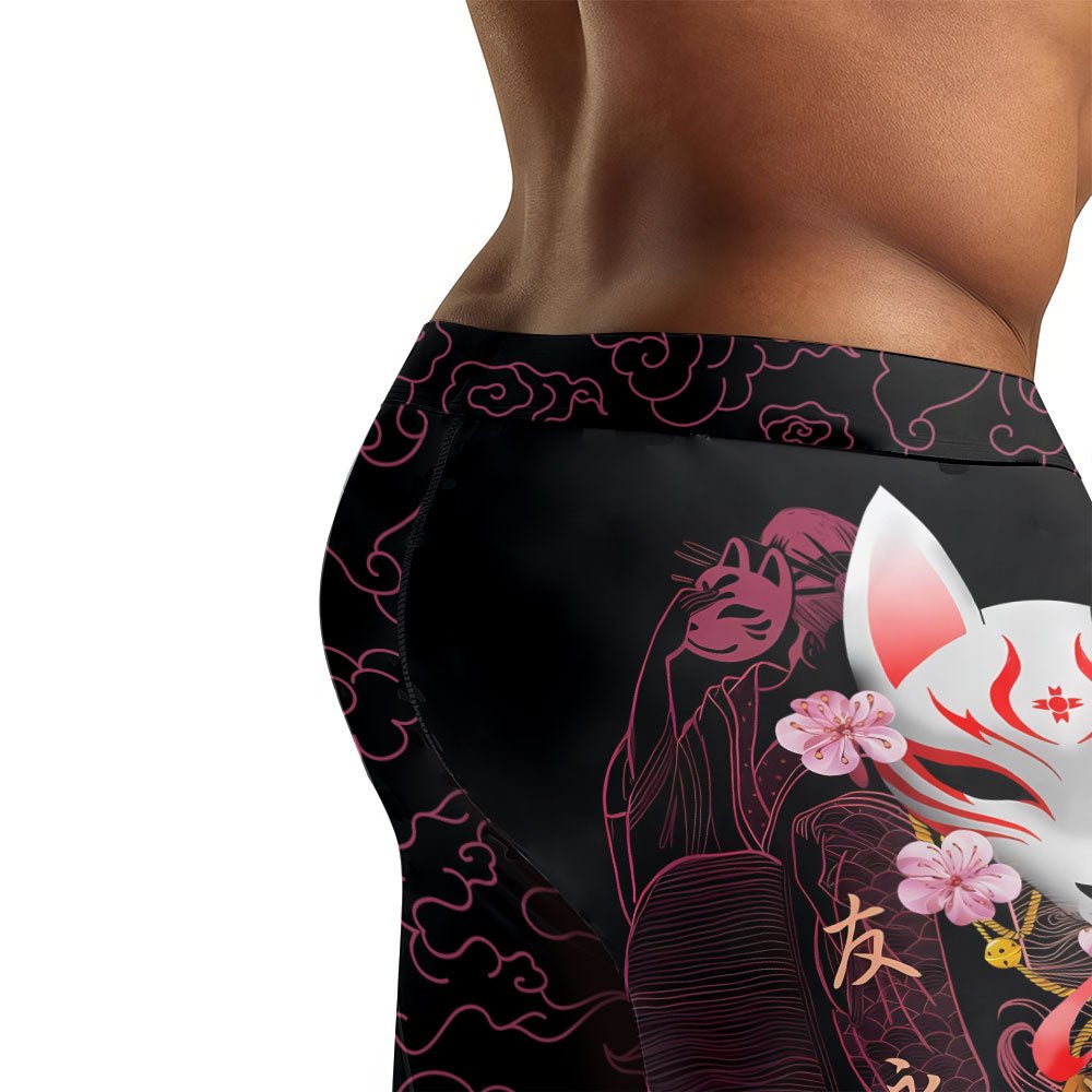 Kitsune Mask Men's Compression Leggings - BattleFitGear