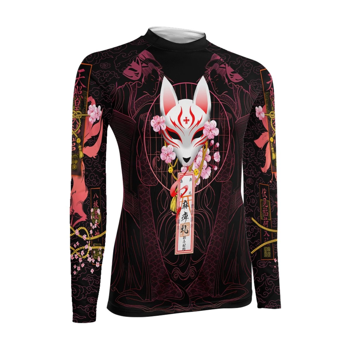 Kitsune Mask Women's Long Sleeve Rash Guard - BattleFitGear